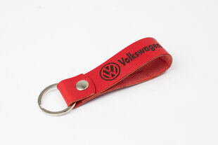 Ādas piekariņš Volkswagen, sarkans cena un informācija | Atslēgu piekariņi | 220.lv
