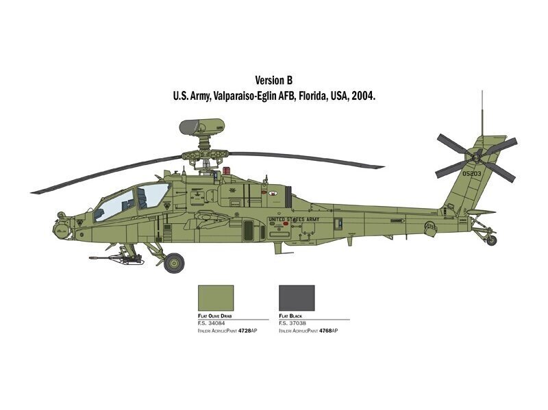 Italeri - AH-64 Longbow Apache, 1/48, 2748 cena un informācija | Konstruktori | 220.lv