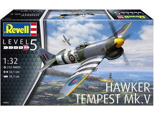 Revell - Hawker Tempest V, 1/32, 03851 цена и информация | Конструкторы и кубики | 220.lv