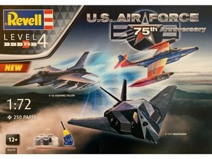 Подарочный набор Revell - US Air Force 75th Anniversary, 1/72, 05670 цена и информация | Конструкторы и кубики | 220.lv