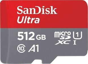 SanDisk SDSQUAR-512 G-GN6MA MicroSDXC цена и информация | Карты памяти для фотоаппаратов | 220.lv