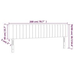 vidaXL gultas galvgaļi, 2 gab., 100x5x78/88 cm, gaiši pelēks samts цена и информация | Кровати | 220.lv