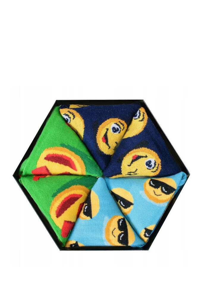 Rainbow Socks Emoji Smart Smiley Lover 3 pāri 23603-249 цена и информация | Sieviešu zeķes | 220.lv
