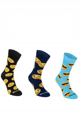 Rainbow Socks Emoticon Smiley Sadness Smart 3 pāri 23604-249 цена и информация | Мужские носки | 220.lv