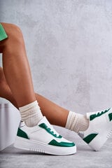 Kyllie White & Green sieviešu zemas platformas kedas 21761-H цена и информация | Спортивная обувь для женщин | 220.lv