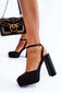 Rosel Black Rosel 21897-H spīdīgas papēžu sandales sievietēm cena un informācija | Sieviešu sandales | 220.lv