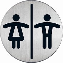 Pielīmējama norādes plāksne WC vīriešiem un sievietēm, Ø8,3 cm cena un informācija | Kancelejas preces | 220.lv