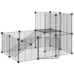 Mājdzīvnieku būris, 20 segmenti, 35x35cm, melns cena un informācija | Būri un aksesuāri grauzējiem | 220.lv