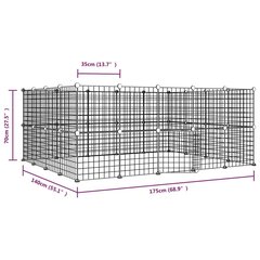 Mājdzīvnieku būris, 52 segmenti, 35x35cm, melns cena un informācija | Būri un aksesuāri grauzējiem | 220.lv