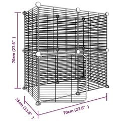 Mājdzīvnieku būris, 12 segmenti, 35x35cm, melns cena un informācija | Būri un aksesuāri grauzējiem | 220.lv