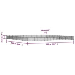 Mājdzīvnieku būris, 60 segmenti, 35x35cm, melns cena un informācija | Būri un aksesuāri grauzējiem | 220.lv