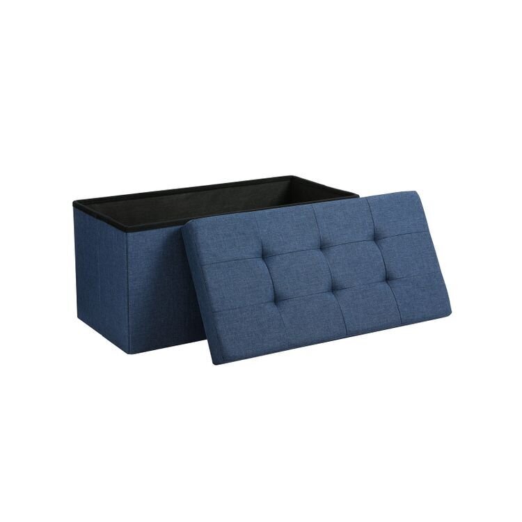 Sols - glabāšanas kaste SONGMICS, 76 cm, tumši zila cena un informācija | Veļas grozi un mantu uzglabāšanas kastes | 220.lv
