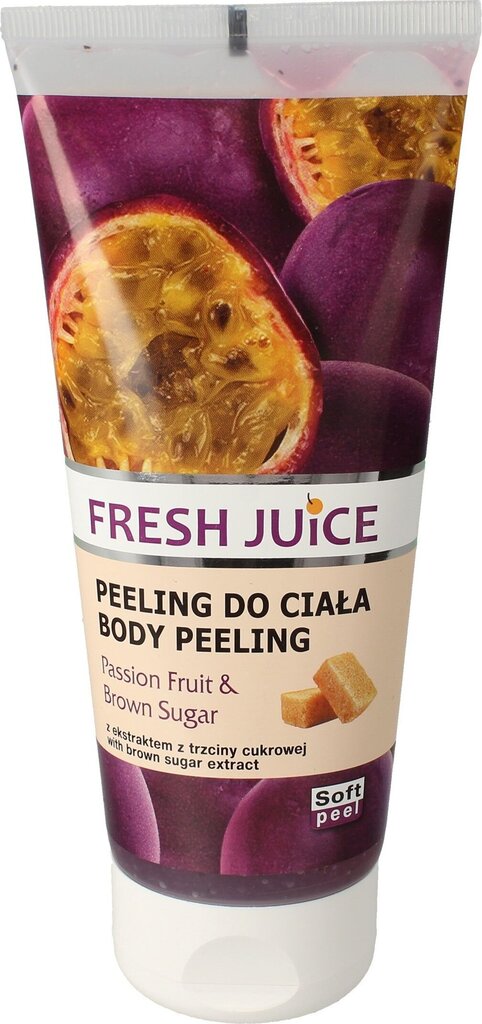 Ķermeņa skrubis Fresh Juice Body Peeling Passion Fruit Brown Sugar, 200 ml цена и информация | Ķermeņa skrubji | 220.lv