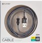 Platinet USB kabelis - microUSB 2 m, melns cena un informācija | Kabeļi un vadi | 220.lv