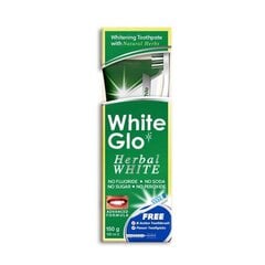 Zobu pasta White Glo Set Herbal White Toothpaste 100 ml + zobu birste цена и информация | Зубные щетки, пасты | 220.lv