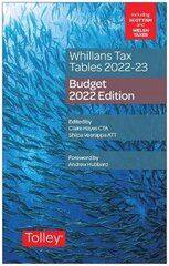 Whillans's Tax Tables 2022-23 (Budget edition) цена и информация | Книги по экономике | 220.lv