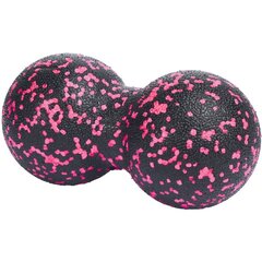 Двойной роликовый массажный шарик 16x8.5 см, розовый цена и информация | Аксессуары для массажа | 220.lv