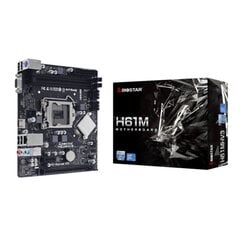 Biostar H61MHV3, Micro ATX, LGA1155, DDR3 cena un informācija | Mātesplates | 220.lv