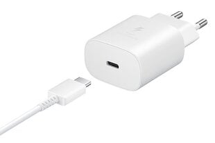 Samsung Travel Quick charger USB-C to USB-C 25W, 1m White cena un informācija | Lādētāji un adapteri | 220.lv