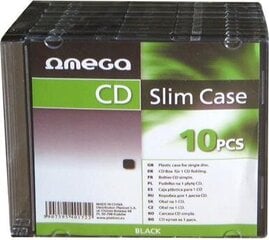 Omega Box Slim Case 1 коробка для диска, 10 шт. цена и информация | Виниловые пластинки, CD, DVD | 220.lv