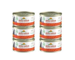 Almo Nature HFC Natural, kaķiem, vista un garneles, 6 x 70g. cena un informācija | Konservi kaķiem | 220.lv