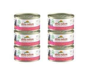 Almo Nature HFC Jelly, kaķiem, lasis un vista želejā, 6 x 70g. cena un informācija | Konservi kaķiem | 220.lv