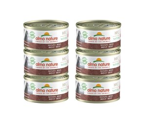 Almo Nature HFC Natural, для кошек, говядина, 6x70г. цена и информация | Консервы для котов | 220.lv