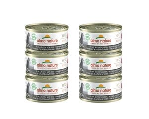 Almo Nature HFC Jelly, kaķiem, tuncis ar kalmāriem želejā, 6 x 70g. cena un informācija | Konservi kaķiem | 220.lv