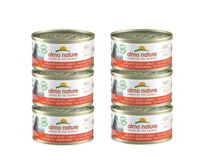 Almo Nature HFC Jelly, kaķiem, lasis ar burkāniem želejā, 6 x 70g. цена и информация | Консервы для котов | 220.lv