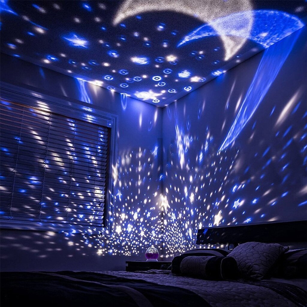 Zvaigžņu projektors – bērnu nakts lampa цена и информация | Lampas bērnu istabai | 220.lv