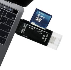 SD MicroSD TFUSB USB-C MICRO USB OTG 5in1 adapteris cena un informācija | Adapteri un USB centrmezgli | 220.lv