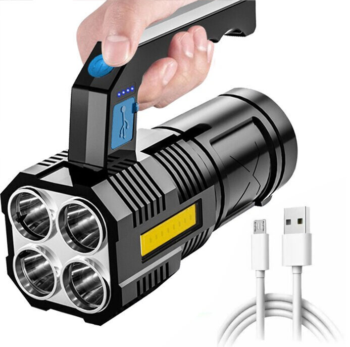Luktura lampa Prožektors Iebūvēts USB uzlādējams akumulators cena un informācija | Lukturi un prožektori | 220.lv