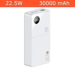 Cyke Q8 30000mAh 22.5W ātras uzlādes mobilā jaudas banka ar LED displeju (Power Bank) cena un informācija | Lādētāji-akumulatori (Power bank) | 220.lv