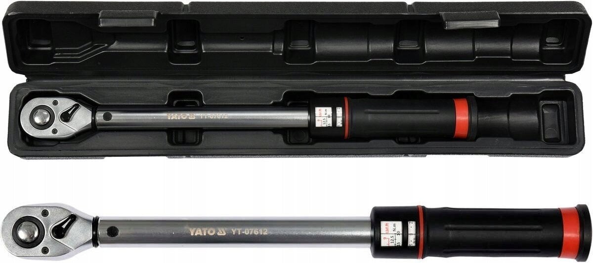 Dinamometriskā atslēga YATO YT-07612 | 1/2 " | 10-60 Nm цена и информация | Rokas instrumenti | 220.lv