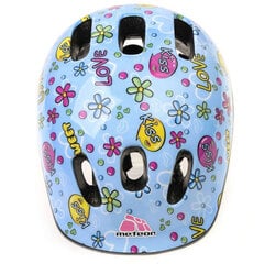 Детский шлем Meteor Jr, синий с цветочками цена и информация | Шлемы | 220.lv