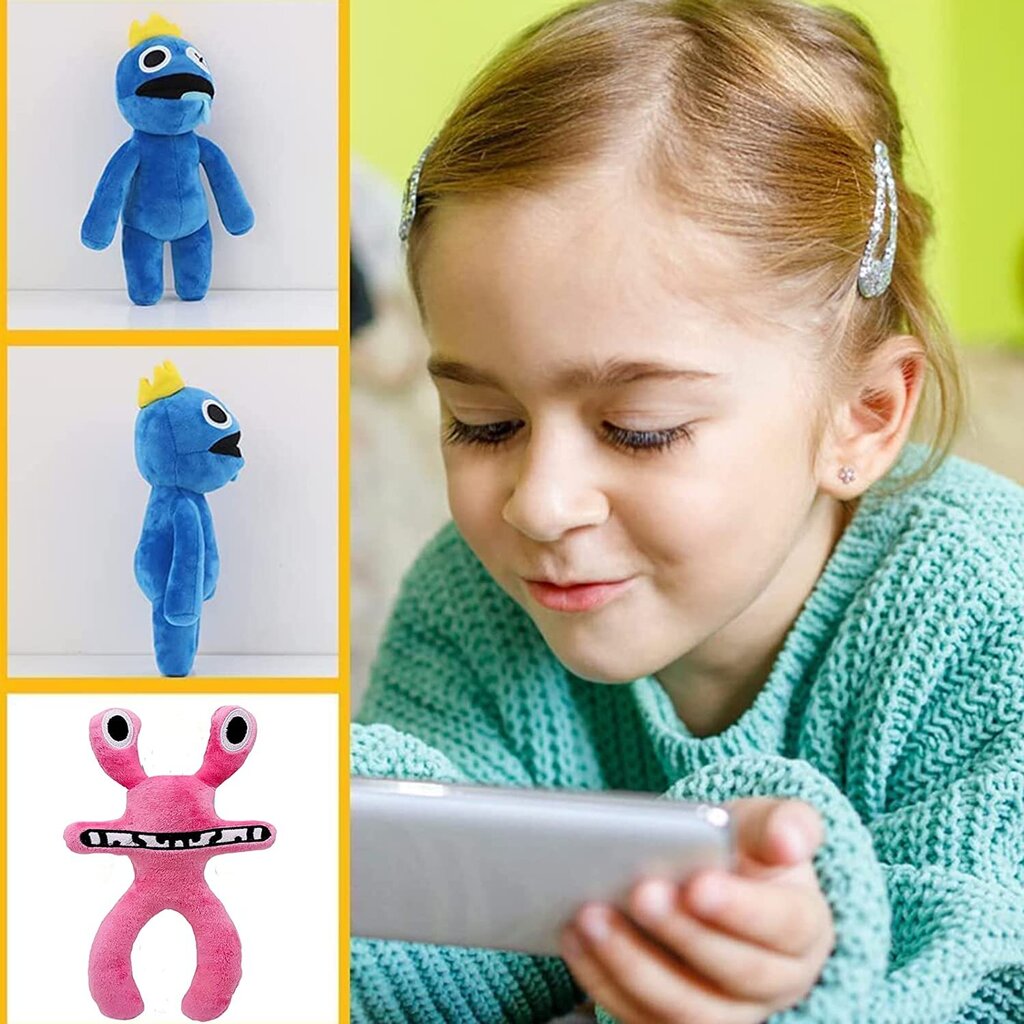 Mīksto plīša rotaļlietu Rainbow friends, Pink Monster, rozā, 30cm cena un informācija | Mīkstās (plīša) rotaļlietas | 220.lv