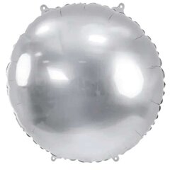 Folija balons apaļš sudrabs 45 cm cena un informācija | Baloni | 220.lv