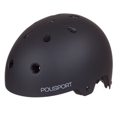 Шлем велосипедный Polisport Urban PRO-M 155 8357, детский, M, 55-58см, 375г, цвет чёрный цена и информация | Шлемы | 220.lv