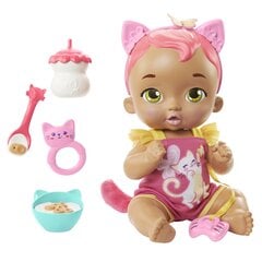 Кукла My Garden Baby Snack & Snuggle Kitten Baby 12'' - Tanned Skin HHP29 цена и информация | Игрушки для девочек | 220.lv