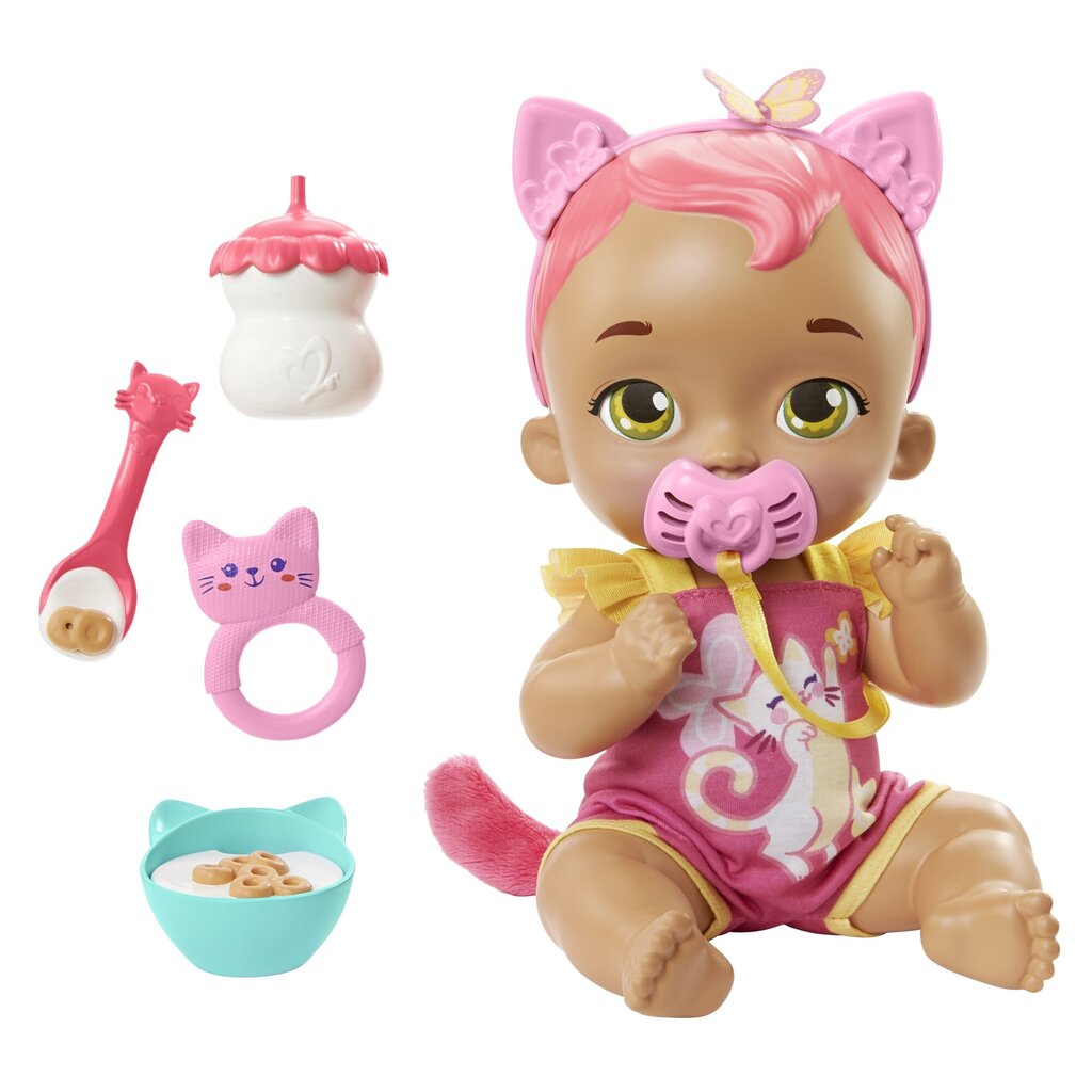 Lelle ar aksesuāriem My Garden Baby Snack & Snuggle Kitten Baby 12'' цена и информация | Rotaļlietas meitenēm | 220.lv