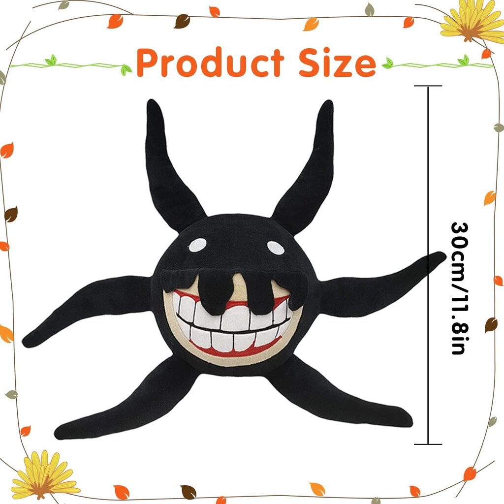 Mīksta plīša rotaļlieta Monster Horror Black, 30cm цена и информация | Mīkstās (plīša) rotaļlietas | 220.lv