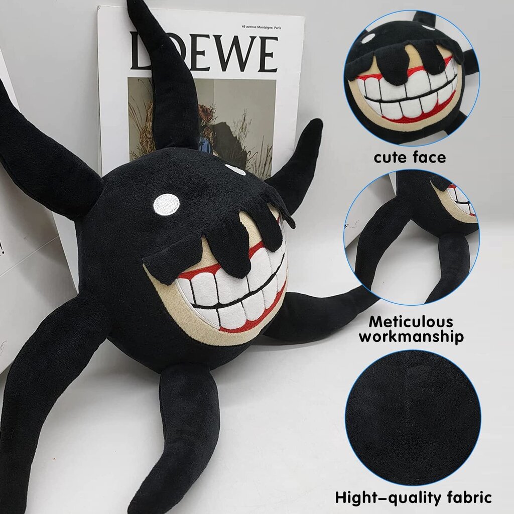 Mīksta plīša rotaļlieta Monster Horror Black, 30cm цена и информация | Mīkstās (plīša) rotaļlietas | 220.lv