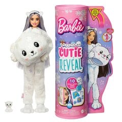 Кукла Barbie®️ Cutie Reveal Winter Sparkle Series - Polar Bear HJL64 цена и информация | Игрушки для девочек | 220.lv