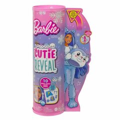 Кукла Barbie®️ Cutie Reveal Winter Sparkle Series - Husky HJL63 цена и информация | Игрушки для девочек | 220.lv