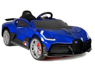 Одноместный автомобиль Bugatti Divo для детей, лакированный синий цена и информация | Электромобили для детей | 220.lv