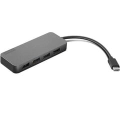 4-портовый концентратор Lenovo USB A с разъемом USB-C GX90X21431 цена и информация | Адаптеры и USB разветвители | 220.lv