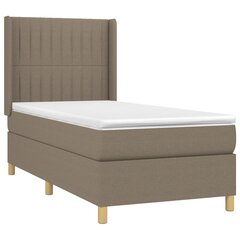 vidaXL atsperu gulta ar matraci, LED, pelēkbrūns audums, 80x200 cm цена и информация | Кровати | 220.lv