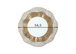 Sienas pulkstenis A2A Shai 54.5 cm, zeltains/balts cena un informācija | Spoguļi | 220.lv