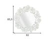 Sienas spogulis Flower 82x85.5 cm, balts/zeltains cena un informācija | Spoguļi | 220.lv