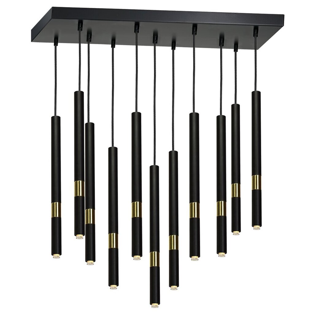 Piekaramā lampa Milagro MONZA BLACK / GOLD 11xG9 8W cena un informācija | Piekaramās lampas | 220.lv